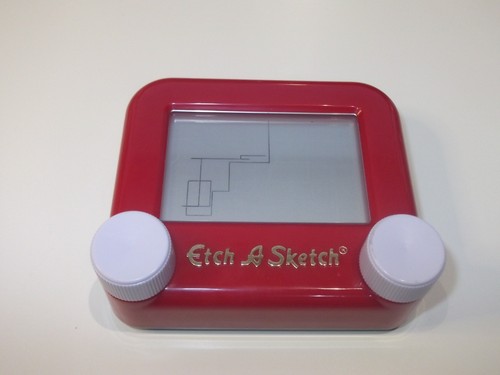 Mini travel etch sketch - sketch, very